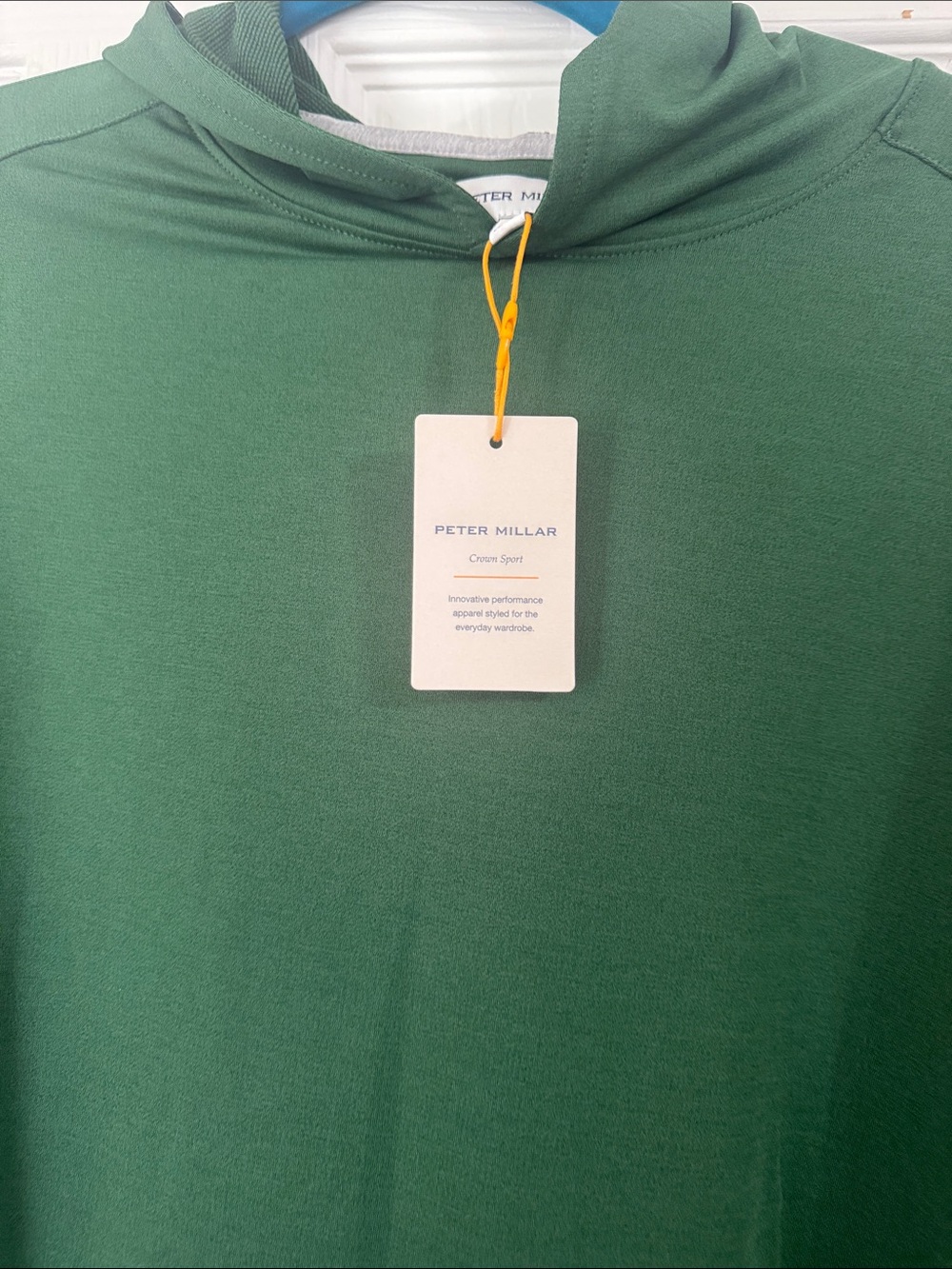 Peter Millar Forest Green Hooded Performance Top